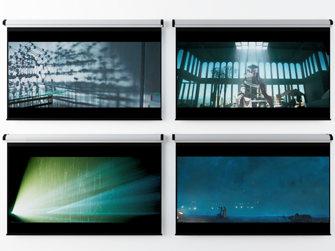  投影幕布3d模型 