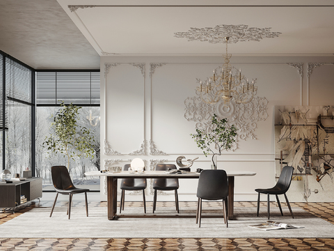  Bonaldo 法式餐厅3d模型 