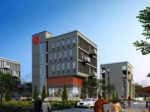  现代建筑外观psd 