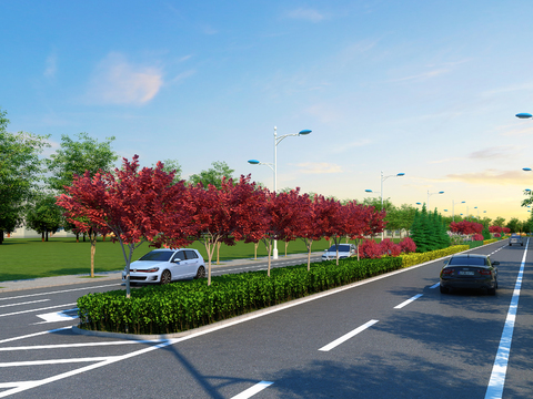  道路桥梁景观PSD 