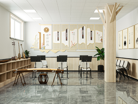  现代老年人活动中心3d模型 