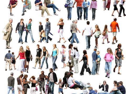  现代休闲人物psd 