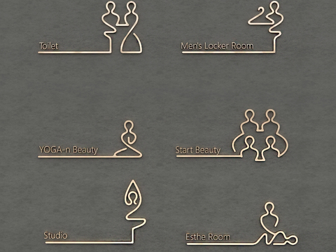  标识 标志 沙龙导视3d模型 