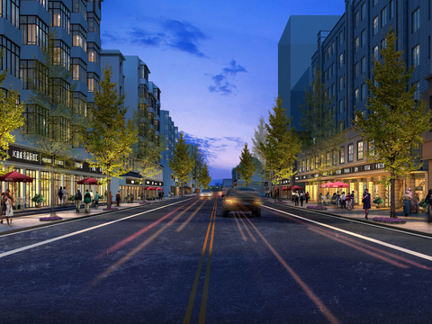  现代道路桥梁夜景psd 