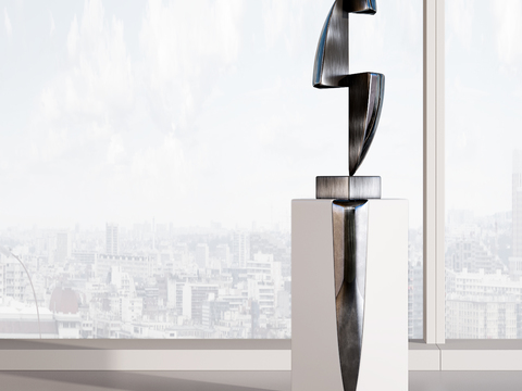  现代抽象雕塑3d模型 