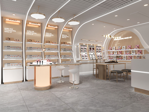  化妆品店 彩妆店 美妆店3d模型 