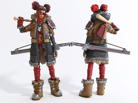  动漫人物 游戏人物3d模型 