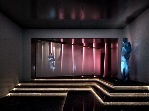  酒吧入口 酒吧大门3d模型 