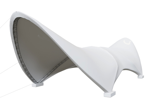  现代异形遮阳雨棚3d模型 