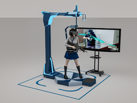  VR体验设备3d模型 