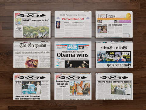  书籍 报刊 报纸3d模型 