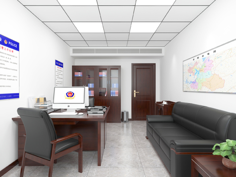  政府办公室3d模型 