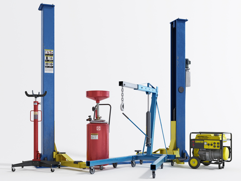  汽修工具 汽配维修3d模型 