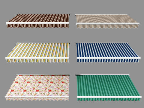  现代遮阳雨棚3d模型 