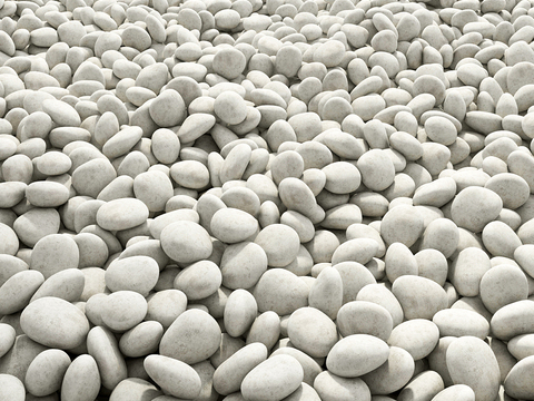  鹅卵石 景观石 小石子3d模型 