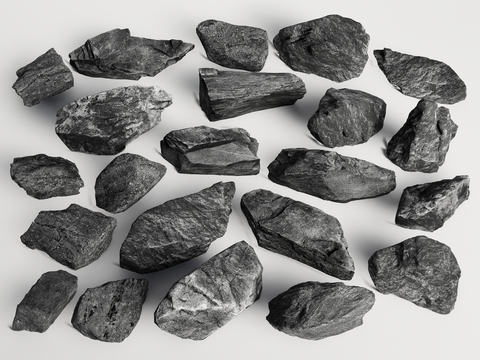  石头 景观石  石块3d模型 