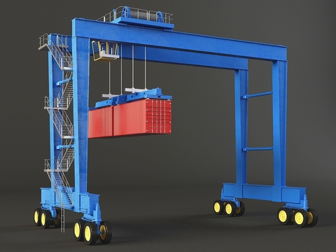  起重机 货运塔吊3d模型 