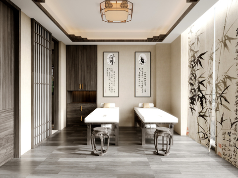  中医馆 诊疗室3d模型 