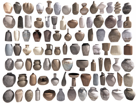  陶罐 罐子 器皿3d模型 