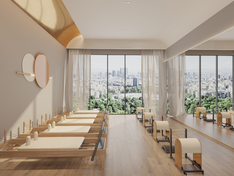  现代瑜伽馆3d模型 