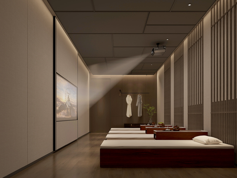  足浴包间3d模型 