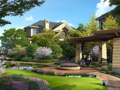  现代园林景观psd 