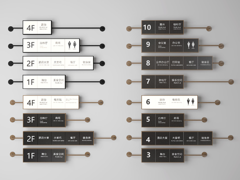  导视牌 指示牌 指引牌 导向牌3d模型 