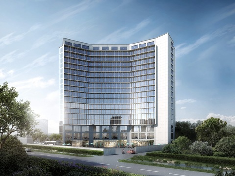  现代高层办公楼psd 