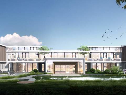  会所酒店夜景psd 