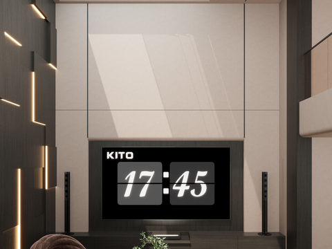  别墅客厅 别墅中空3d模型 