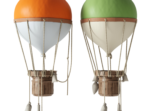  热气球 飞行器3d模型 