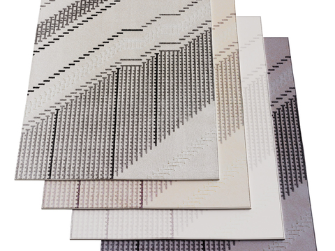  Poliform 条形方地毯3d模型 