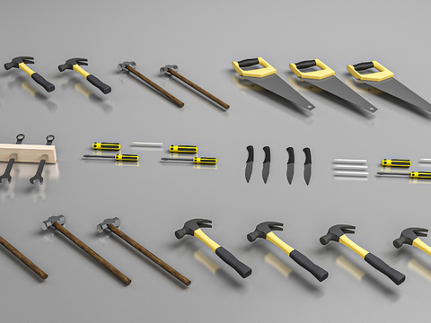  工业设备 锤子 扳手工具 螺丝刀3d模型 