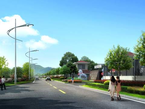  美丽乡村公路psd 