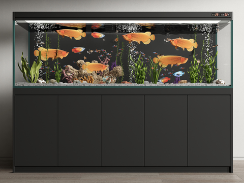  鱼缸 水族3d模型 