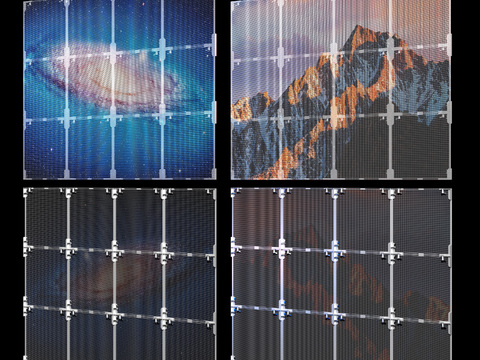  现代透明LED屏幕3d模型 