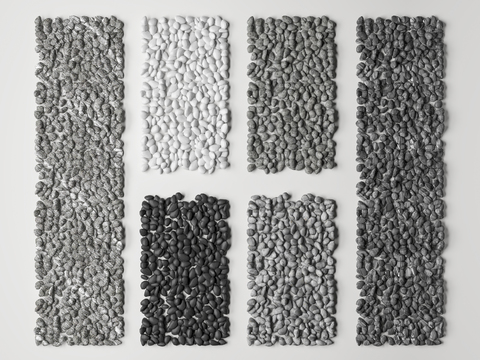  小石头 鹅卵石 碎石子 砾石3d模型 