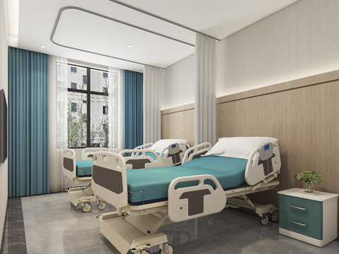  医院病房3d模型 