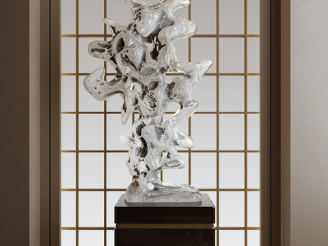  太湖石雕塑 玉石摆件3d模型 