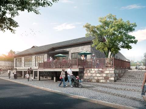  现代商业楼建筑外观psd 