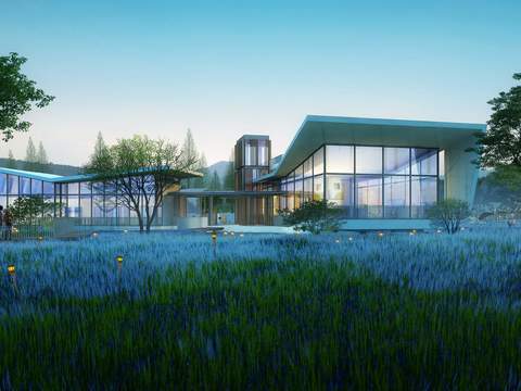  现代住宅楼建筑外观psd 