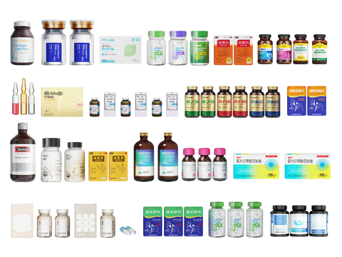  药品 药盒 药剂 药物3d模型 