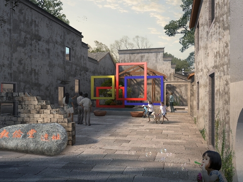  现代公园园林psd 