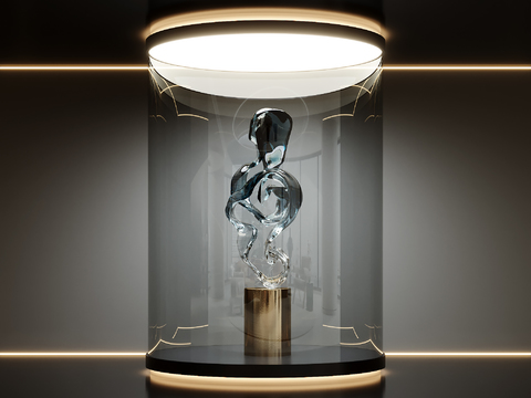  亚克力雕塑 艺术装置3d模型 