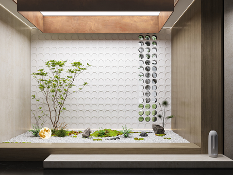  植物堆天井 景观小品3d模型 