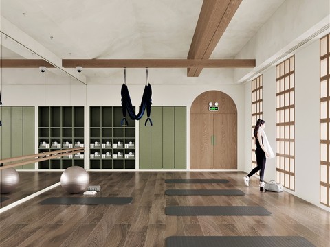  侘寂瑜伽房 静坐室3d模型 