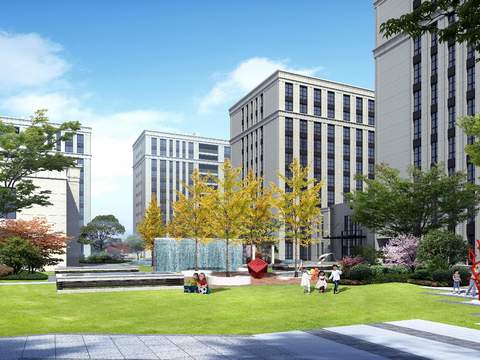  现代小区公园园林psd 