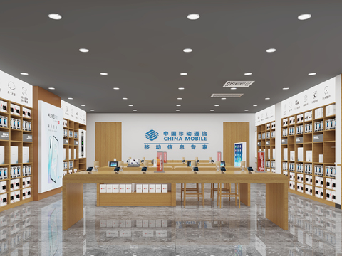  华为手机店3d模型 