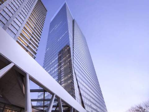  现代建筑外观景观psd 