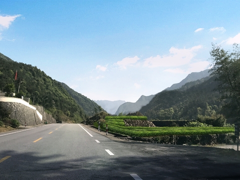  现代道路桥梁景观psd 